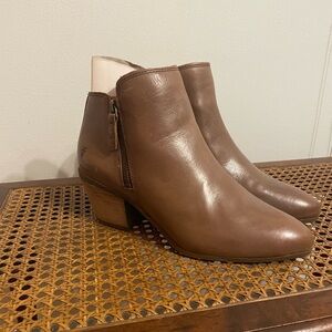 Frye brown leather booties